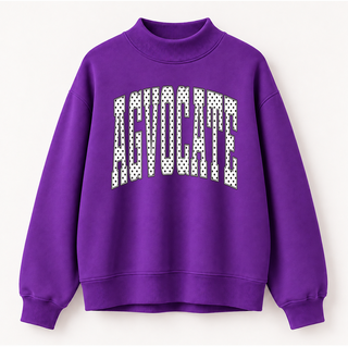 PREORDER!!! - AGVOCATE POLKA DOT | Purple | Mock Neck - **Starts Shipping 11/15**