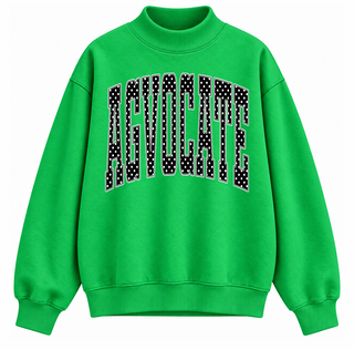 PREORDER!!! - Agvocate Polka Dot | Kelly| Mock Neck - **Starts Shipping 11/30**