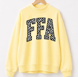 PREORDER!!! - Zebra FFA | Butter Yellow | Mock Neck - **Starts Shipping 11/15**