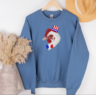 RED WHITE BLUE chicken  – Crewneck