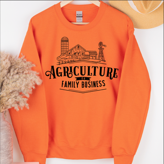 Agriculture is a Family Business Black Ink - Crewneck