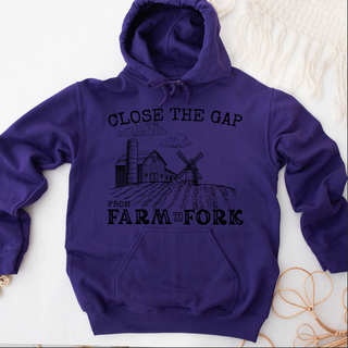 Close The Gap From Farm To Fork Black Ink - Hoodie