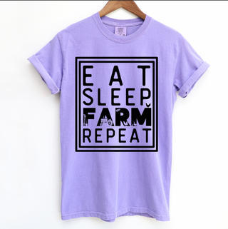 Eat Sleep Farm Repeat – Comfort Colors T-Shirt