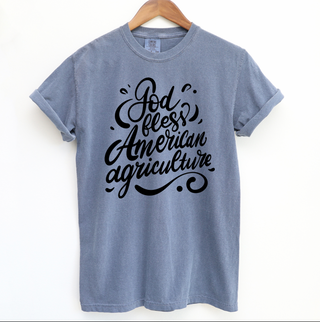God Bless American Agriculture Black Ink – Comfort Colors T-Shirt
