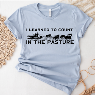 I Learned To Count in the Pasture - Bella Canvas T-Shirt