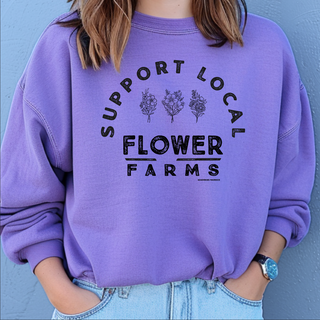 Support Local Flower Farms – Crewneck