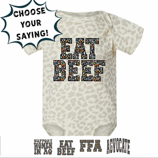 Colorful Cheetah Words - CHOOSE YOUR SAYING – Infant/Toddler/Youth