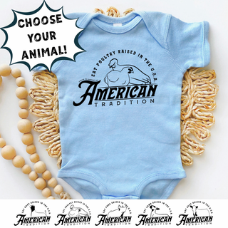 RAISED IN THE USA - CHOOSE YOUR ANIMAL – Infant/Toddler/Youth