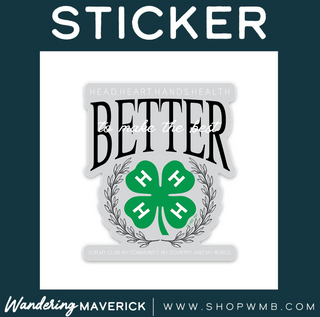 4-H LAUREL -  Vinyl Sticker