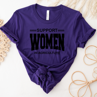 Support Women In Agriculture - Black Ink Varsity – Bella Canvas T-Shirt