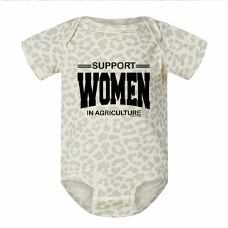 Support Women In Agriculture - Black Ink Varsity - Infant/Toddler/Youth
