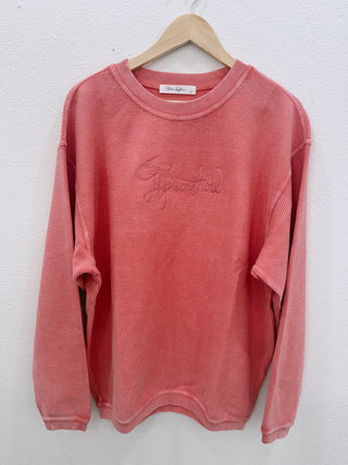 Agriculture Hat - Mauve Corded Crewneck