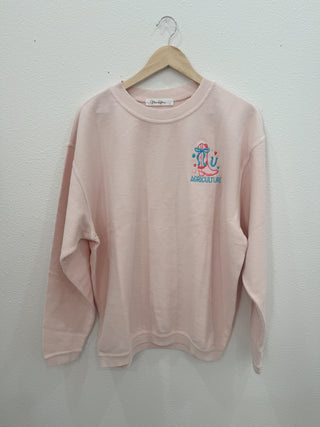 Agriculture Boot - Light Pink Corded Crewneck