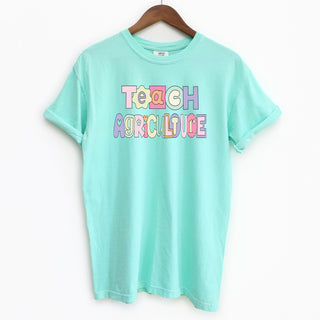 Pastel Teach Agriculture ComfortWash/ComfortColor T-Shirt (S-4XL) - Multiple Colors!