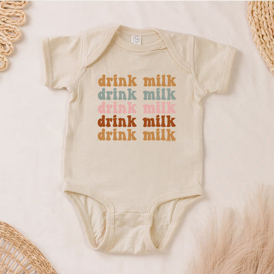 Groovy Drink Milk One Piece/T-Shirt (Newborn - Youth XL) - Multiple Colors!