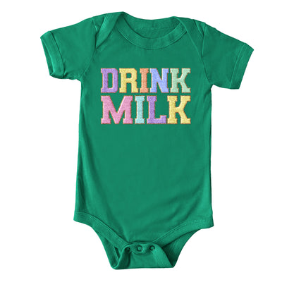 Faux Chenille Drink Milk One Piece/T-Shirt (Newborn - Youth XL) - Multiple Colors!