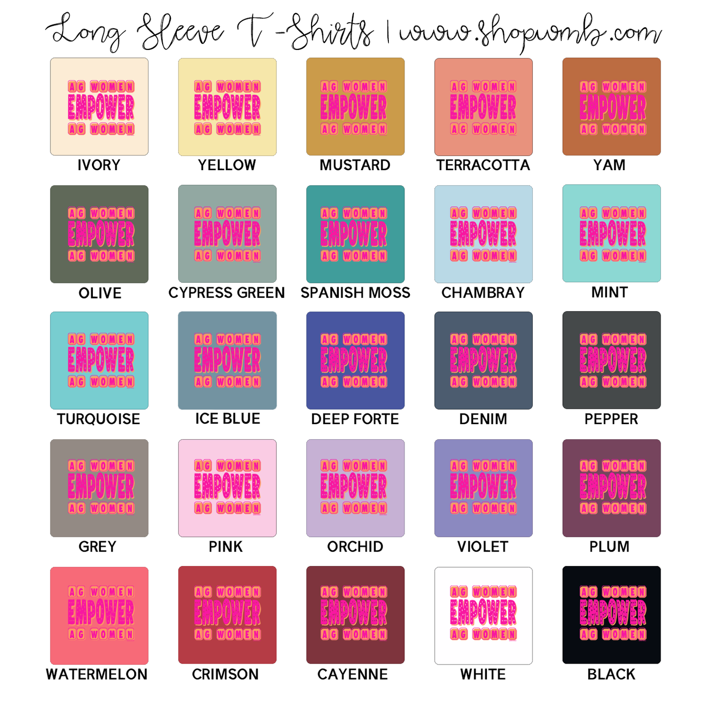 Ag Women Empower Ag Women LONG SLEEVE T-Shirt (S-3XL) - Multiple Colors!