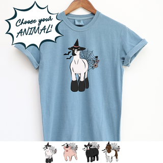 Floral Witch Animals-CHOOSE YOUR ANIMAL– Comfort Colors T-Shirt