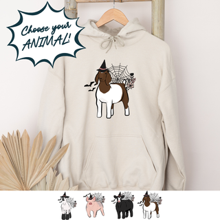 Floral Witch Animals-CHOOSE YOUR ANIMAL– Hoodie