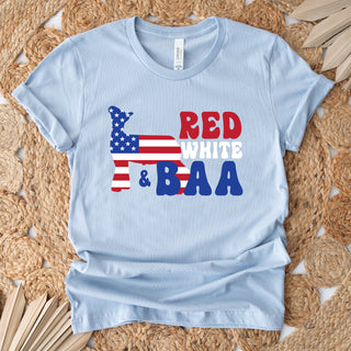 Red, White & Baa T-Shirt (XS-4XL) - Multiple Colors!