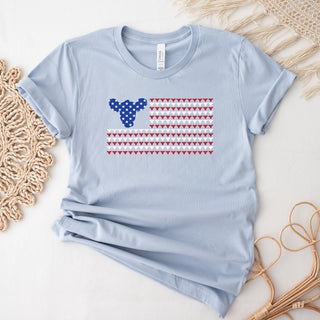 Patriotic Cattle Flag T-Shirt (XS-4XL) - Multiple Colors!