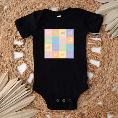 Pastel Checkered Goat One Piece/T-Shirt (Newborn - Youth XL) - Multiple Colors!