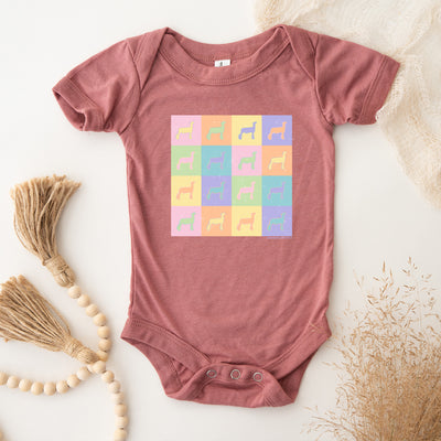 Pastel Checkered Lamb One Piece/T-Shirt (Newborn - Youth XL) - Multiple Colors!