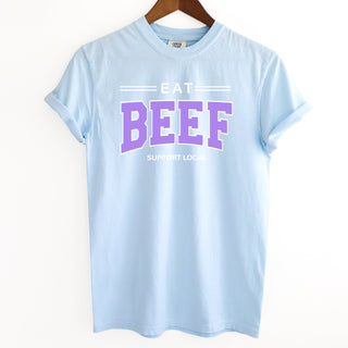 Purple Eat Beef - Support Local ComfortWash/ComfortColor T-Shirt (S-4XL) - Multiple Colors!