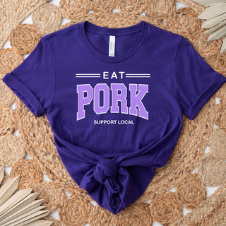 Purple Eat Pork - Support Local T-Shirt (XS-4XL) - Multiple Colors!