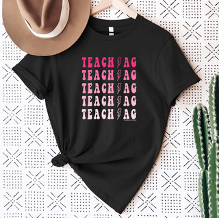 Teach AG Bolt Pink T-Shirt (XS-4XL) - Multiple Colors!