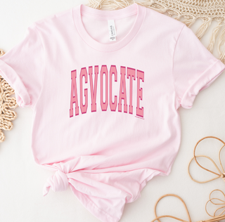 Big Varsity AGVOCATE Pink T-Shirt (XS-4XL) - Multiple Colors!