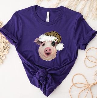 Santa Hat Pig T-Shirt (XS-4XL) - Multiple Colors!