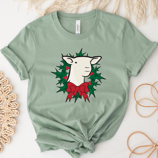 Southdown Lamb Christmas Wreath T-Shirt (XS-4XL) - Multiple Colors!