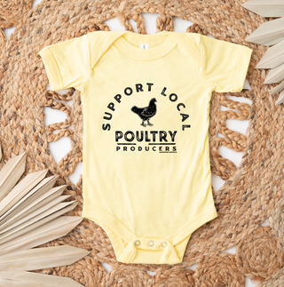 Support Local Poultry Producers One Piece/T-Shirt (Newborn - Youth XL) - Multiple Colors!