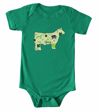 Saint Patrick Steer One Piece/T-Shirt (Newborn - Youth XL) - Multiple Colors!