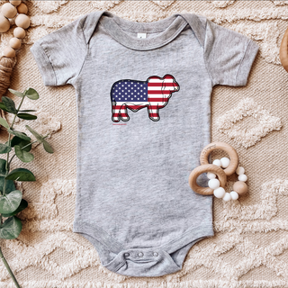 Patriotic Brahman One Piece/T-Shirt (Newborn - Youth XL) - Multiple Colors!