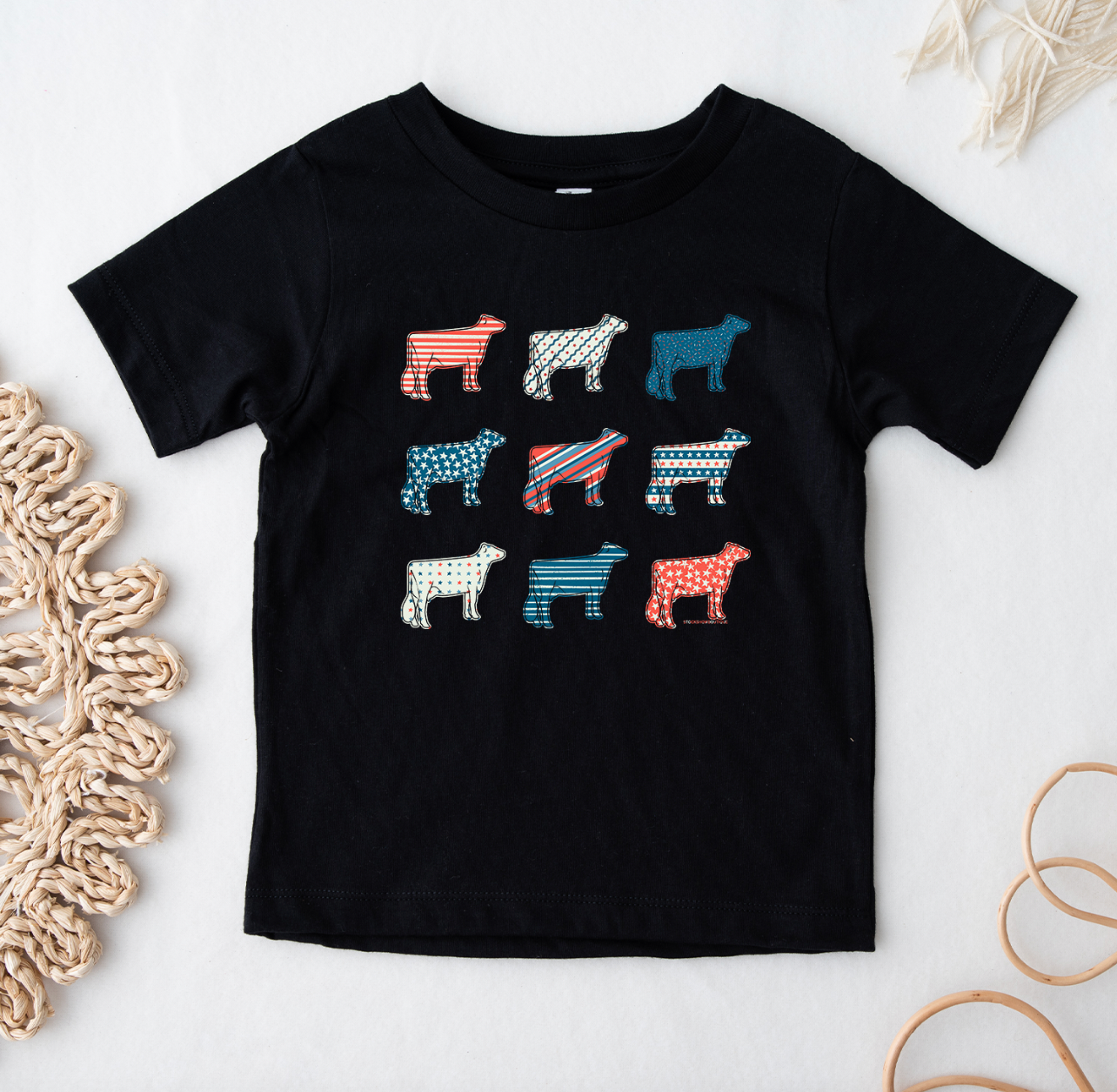 Patriotic Bundle Dairy Cows One Piece/T-Shirt (Newborn - Youth XL) - Multiple Colors!