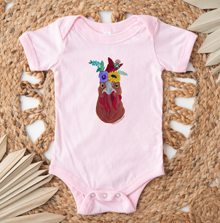 Chicken Flower One Piece/T-Shirt (Newborn - Youth XL) - Multiple Colors!