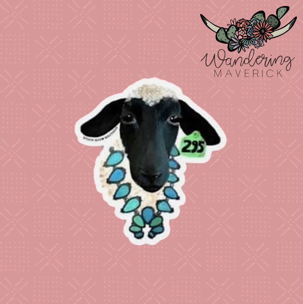 Lamb Squash Blossom Sticker