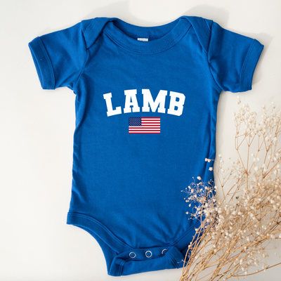 Lamb Flag One Piece/T-Shirt (Newborn - Youth XL) - Multiple Colors!