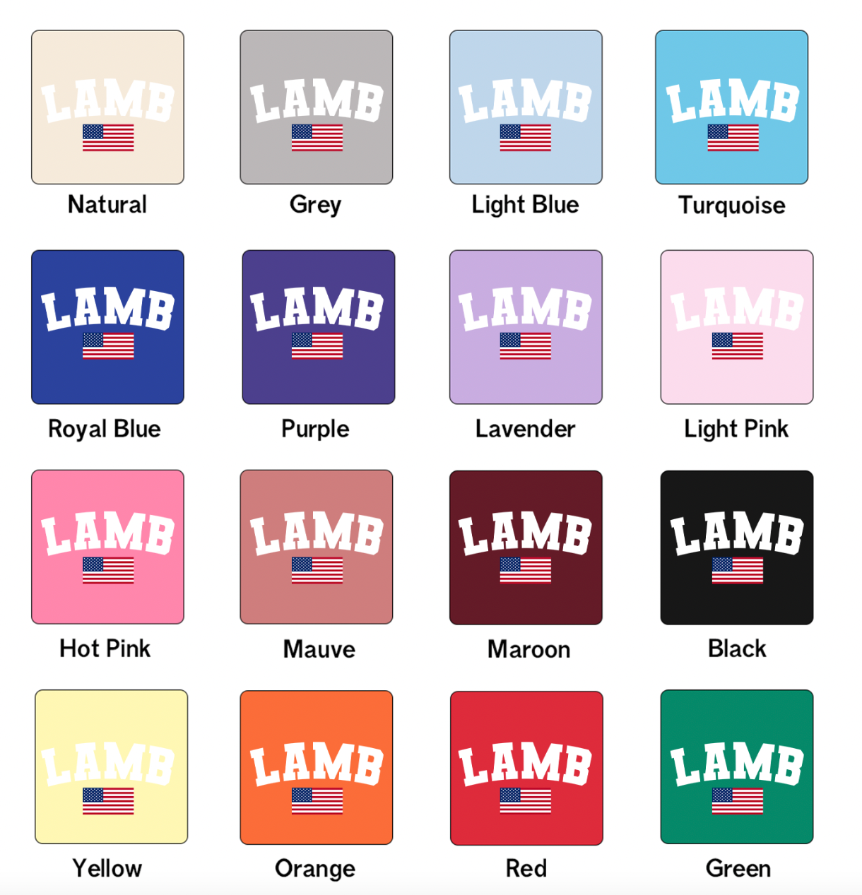 Lamb Flag One Piece/T-Shirt (Newborn - Youth XL) - Multiple Colors!