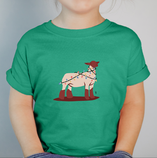 Lamb Christmas Lights One Piece/T-Shirt (Newborn - Youth XL) - Multiple Colors!