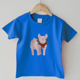 Christmas Pig One Piece/T-Shirt (Newborn - Youth XL) - Multiple Colors!