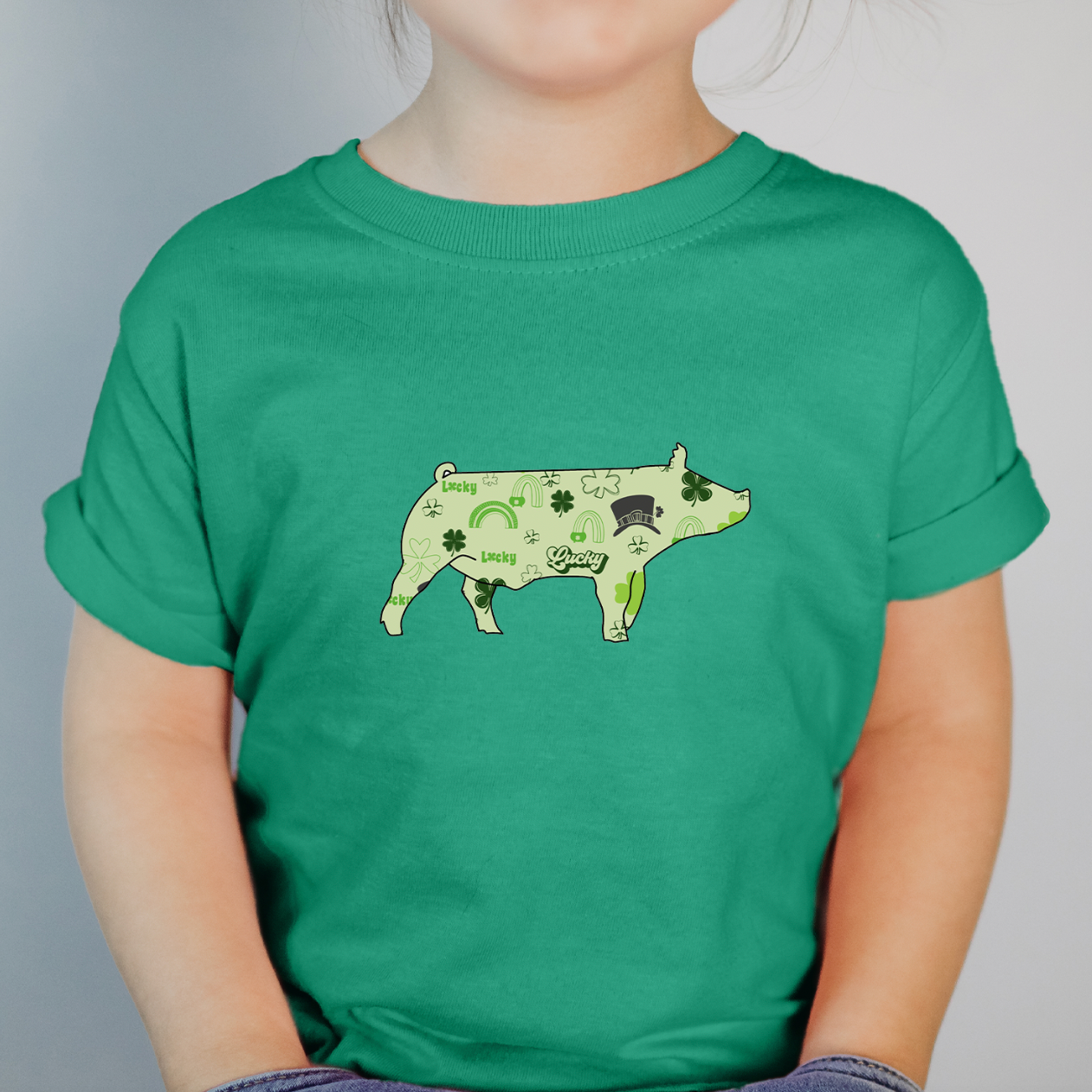 Saint Patrick Pig One Piece/T-Shirt (Newborn - Youth XL) - Multiple Colors!