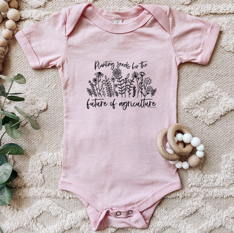 Planting Seeds For The Future Of Agriculture One Piece/T-Shirt (Newborn - Youth XL) - Multiple Colors!