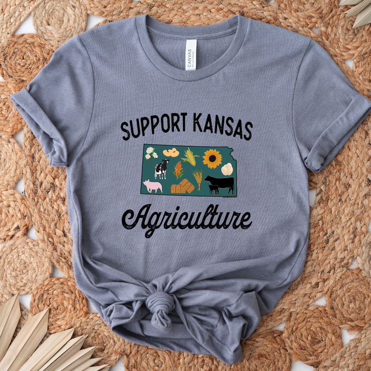 Support Kansas Agriculture T-Shirt (XS-4XL) - Multiple Colors!