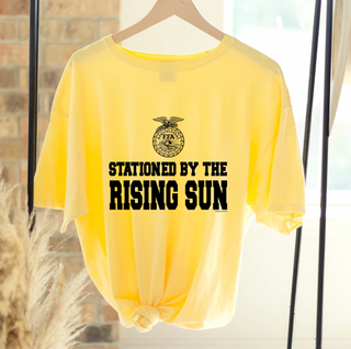 Stationed By The Rising Sun FFA ComfortWash/ComfortColor T-Shirt (S-4XL) - Multiple Colors!