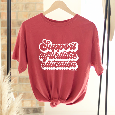 Support Agriculture Education White ComfortWash/ComfortColor T-Shirt (S-4XL) - Multiple Colors!
