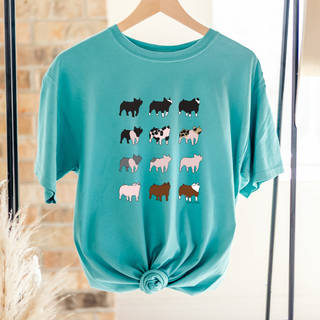 Pig Breeds ComfortWash/ComfortColor T-Shirt (S-4XL) - Multiple Colors!