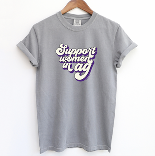 Retro Support Women In Ag Purple ComfortWash/ComfortColor T-Shirt (S-4XL) - Multiple Colors!